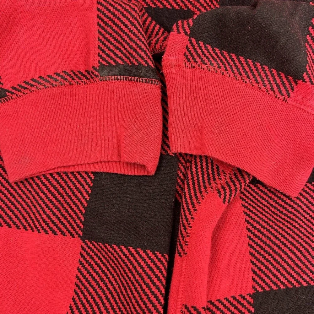 Victoria Secret PINK Red Buffalo Plaid Hooded Sherpa Long Jane One-Piece PJ - SM - Picture 13 of 15